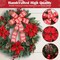 Christmas Wreath for Front Door 24 Inch Artificial Christmas Wreath with Pine Needles,Pinecones Red Berries Decorations Accents, for Decor Indoor/Outdoor Christmas Decoration